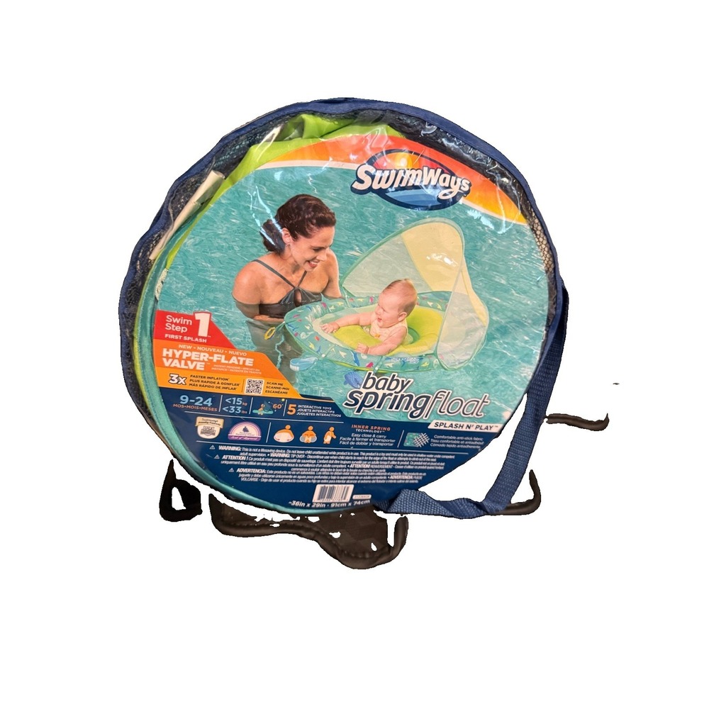 SWIMWAYS ' BABY SPRING FLOAT ' SPLASH N' PLAY ' 9-24 MONTHS ' NEW IN PACKAGING